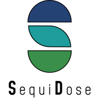SequiDose Logo vertical black text